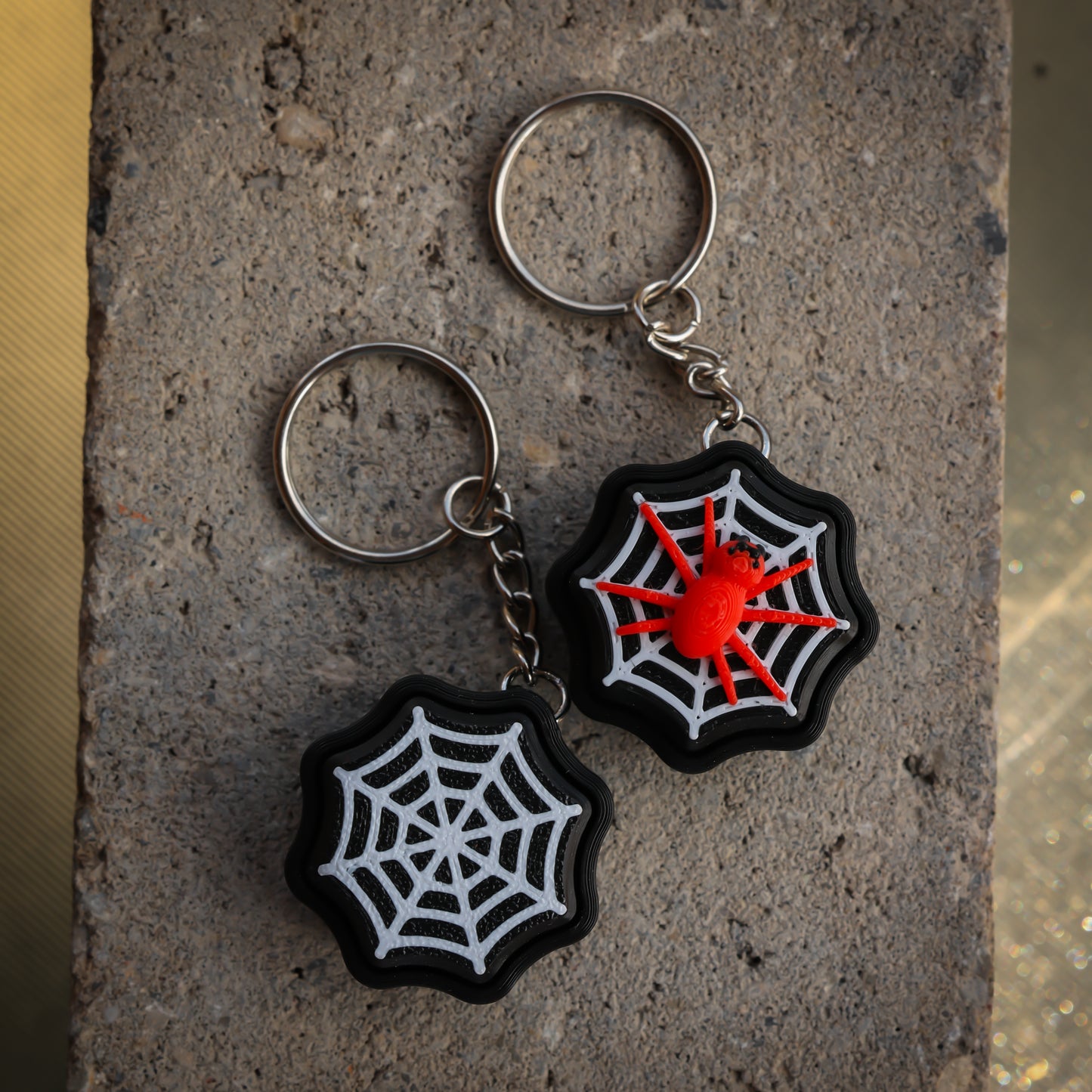 Spider Web Clicker Keychain