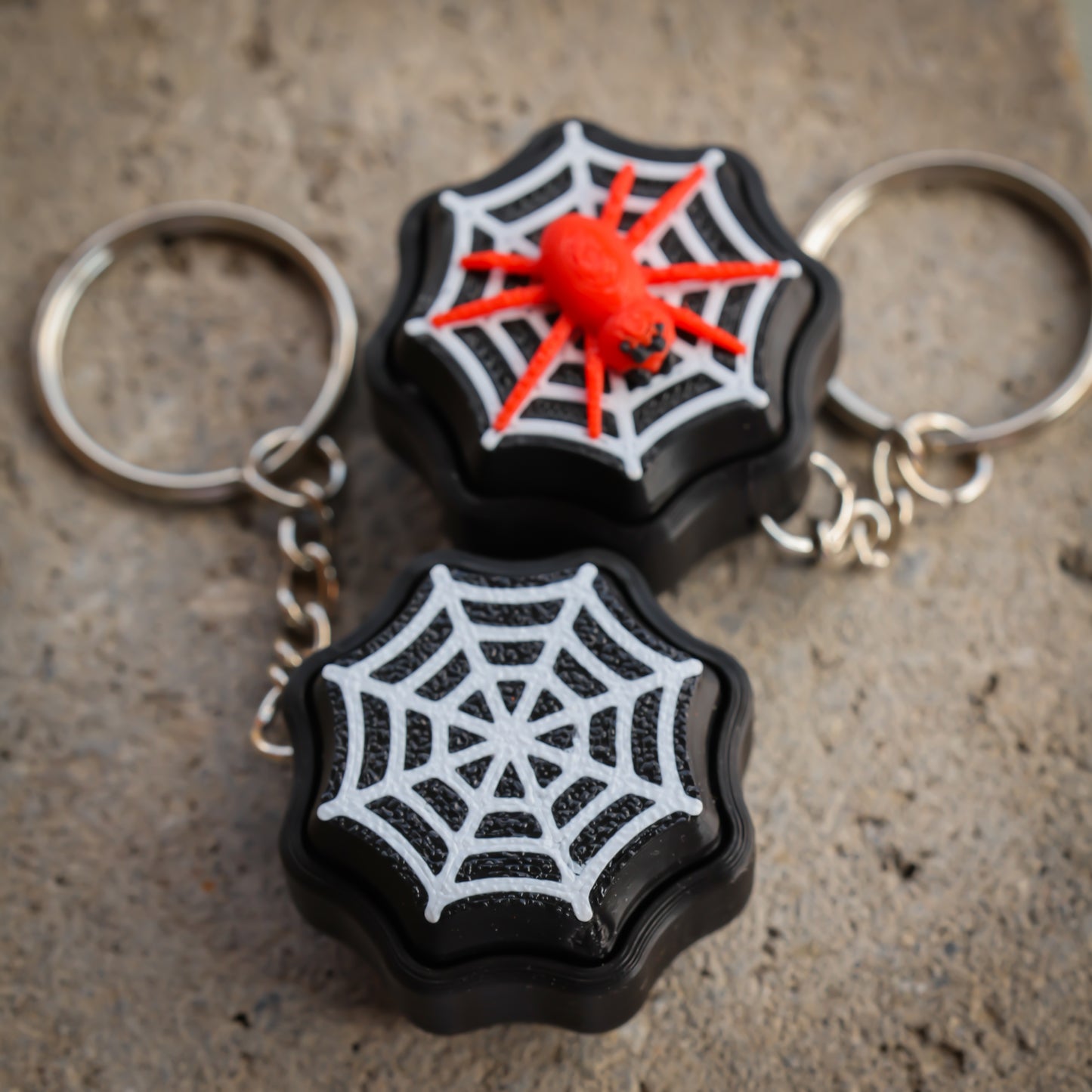 Spider Web Clicker Keychain