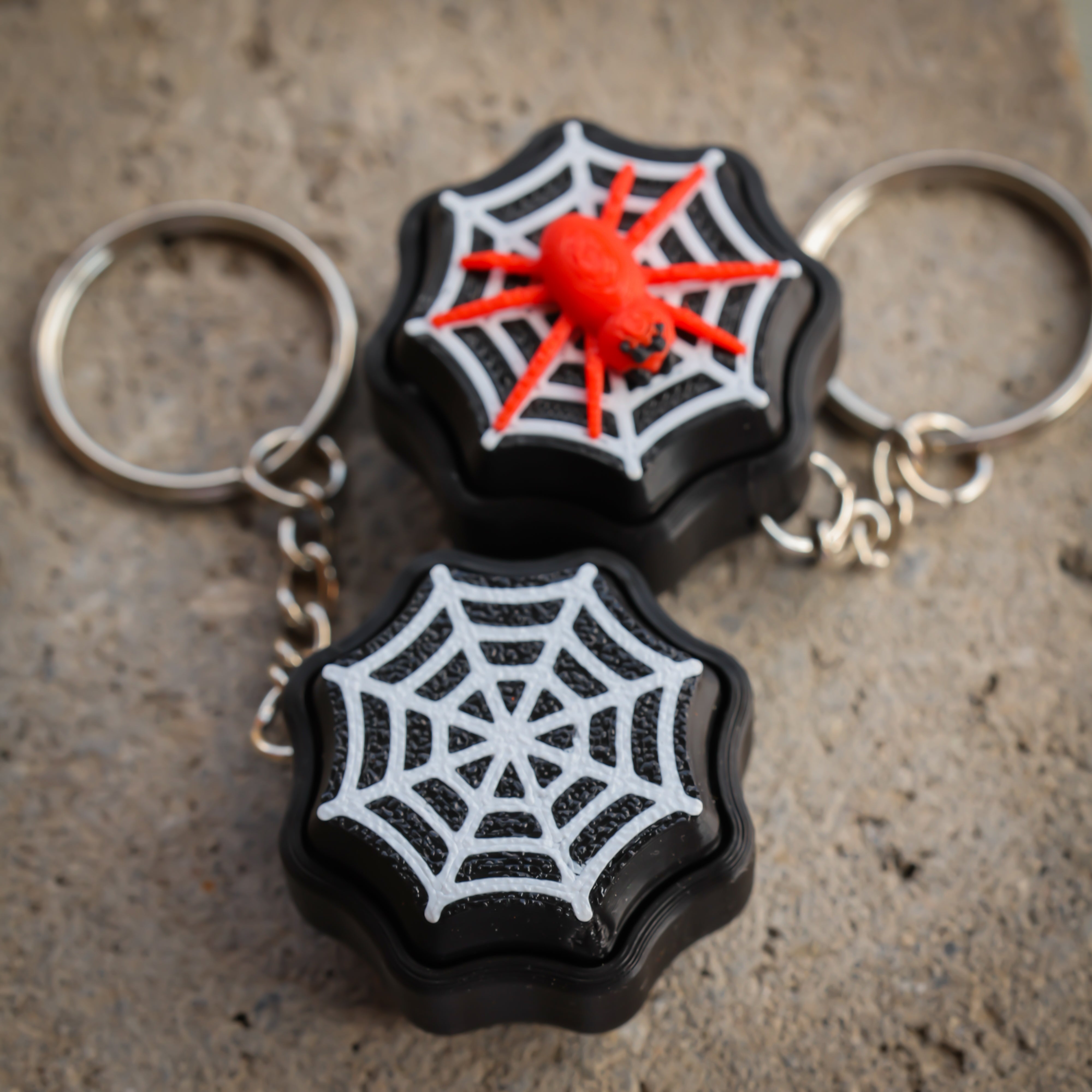 Spider Web Clicker Keychain