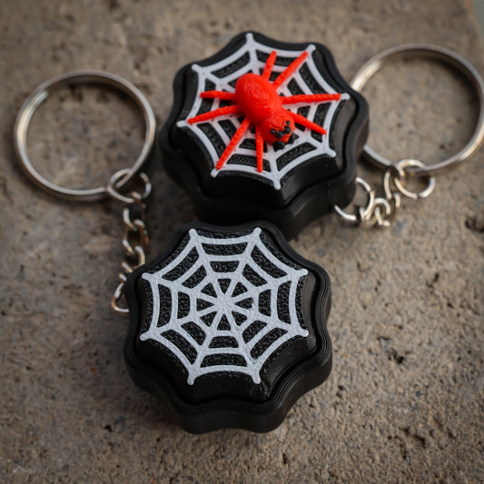 Spider Web Clicker Keychain