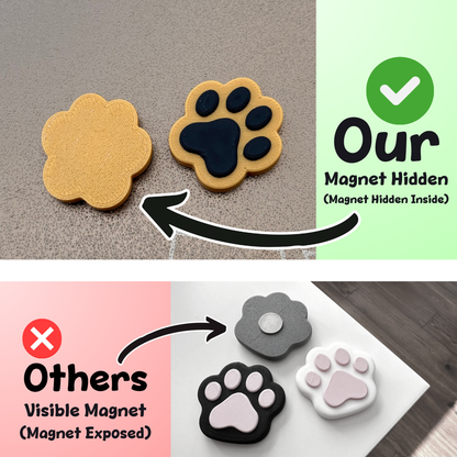 Paw Print Fridge Magnet – Hidden Strong Magnet, Cute Cat & Dog Design