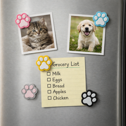 Paw Print Fridge Magnet – Hidden Strong Magnet, Cute Cat & Dog Design