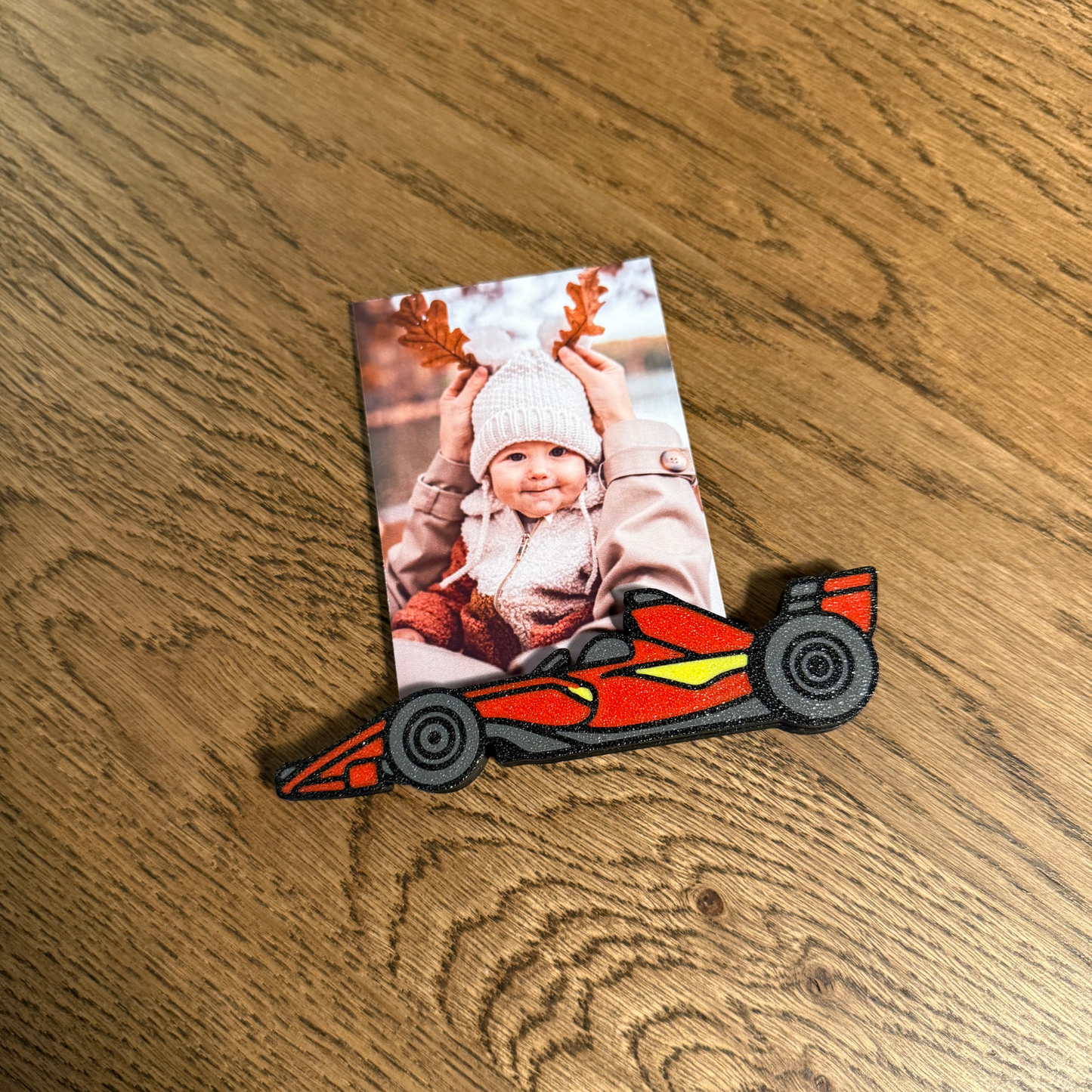 Magnetic Race Car Photo Holder – Cute Desk & Fridge Display (2-Piece Set)