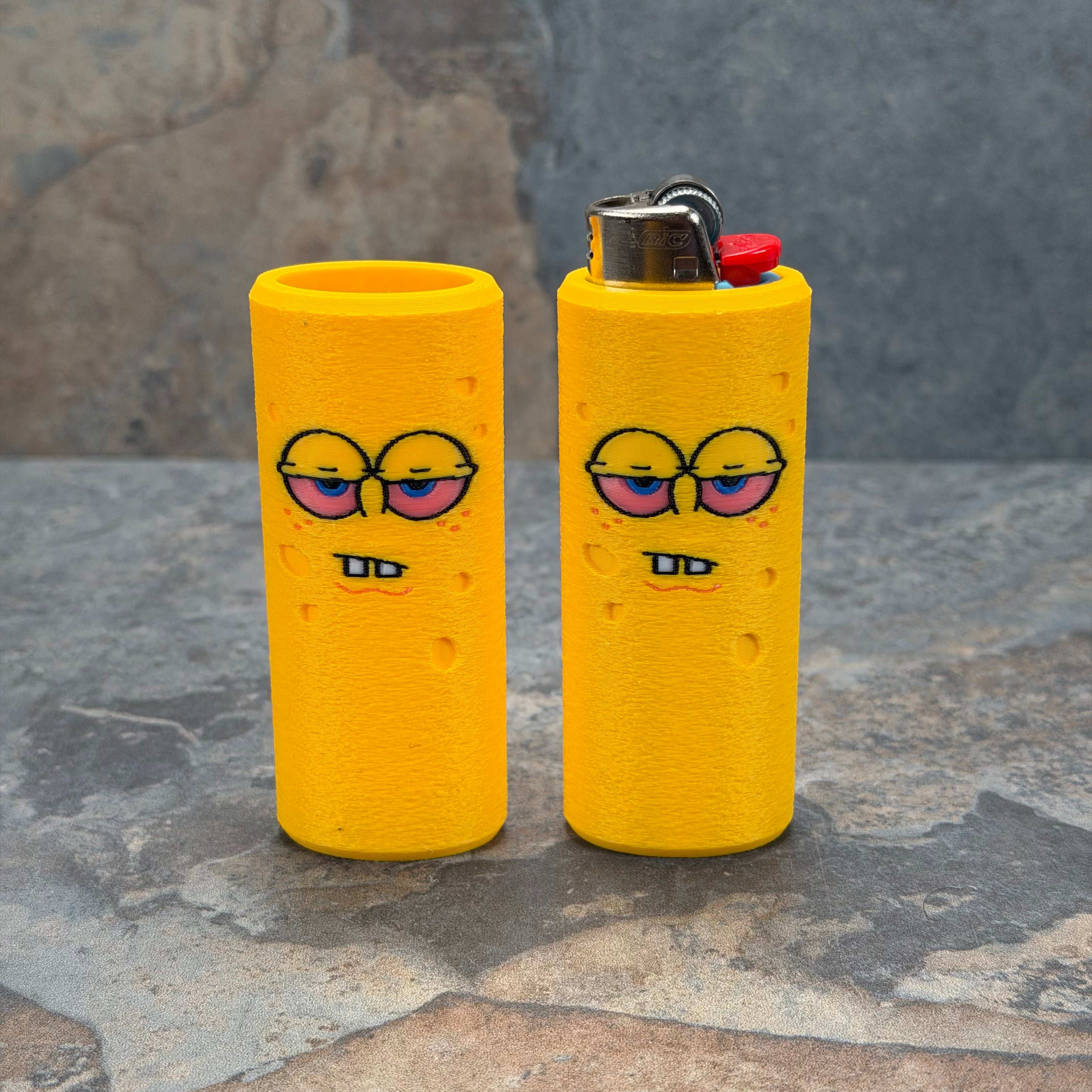 SpongeBob Lighter Sleeve | 3D Printed BIC Lighter Cover