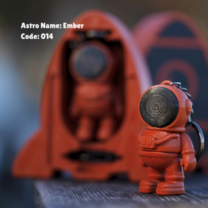 Rocket Rider: Astronaut Keychain with a Cosmic Rocket Capsule