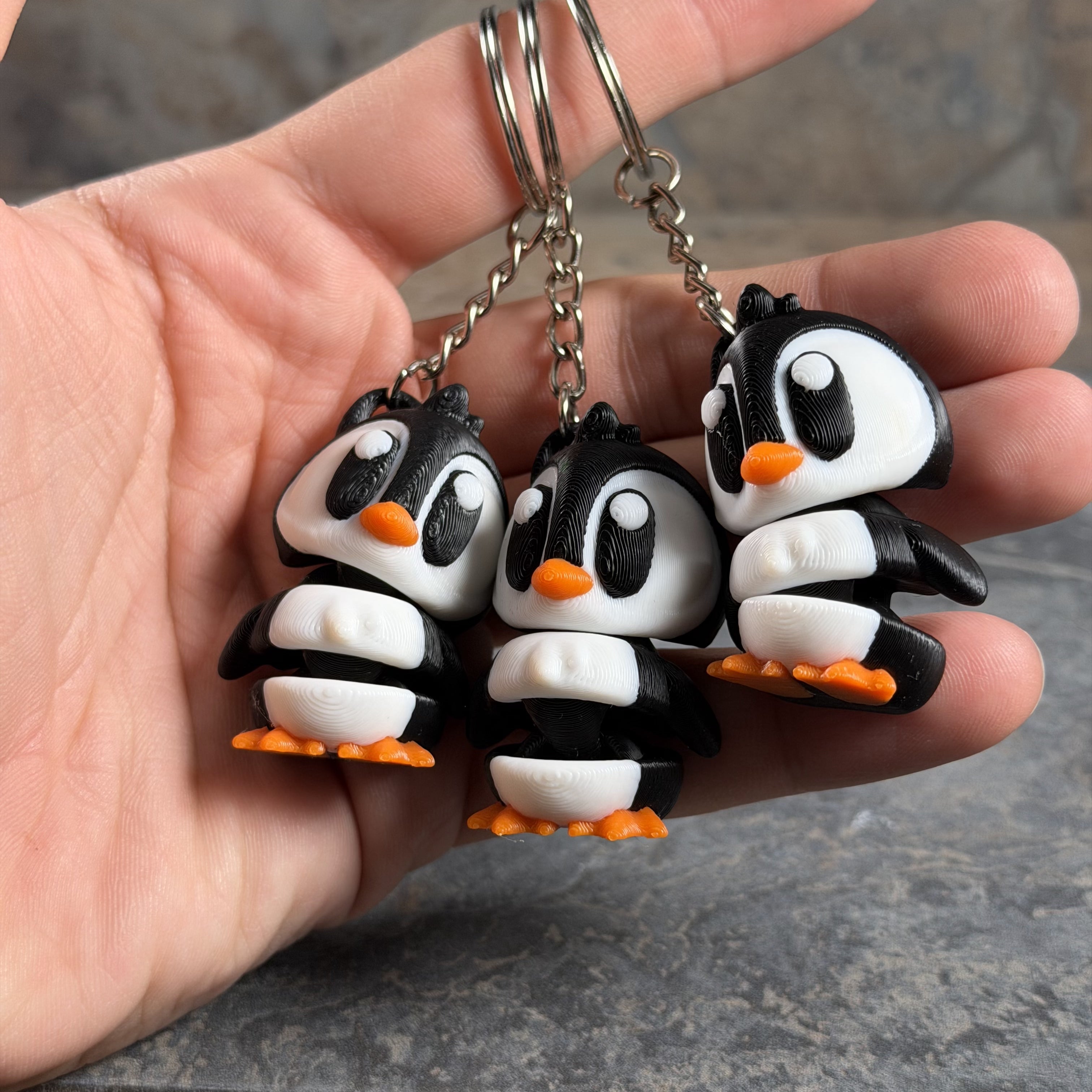 Big Eye Penguin Keychain